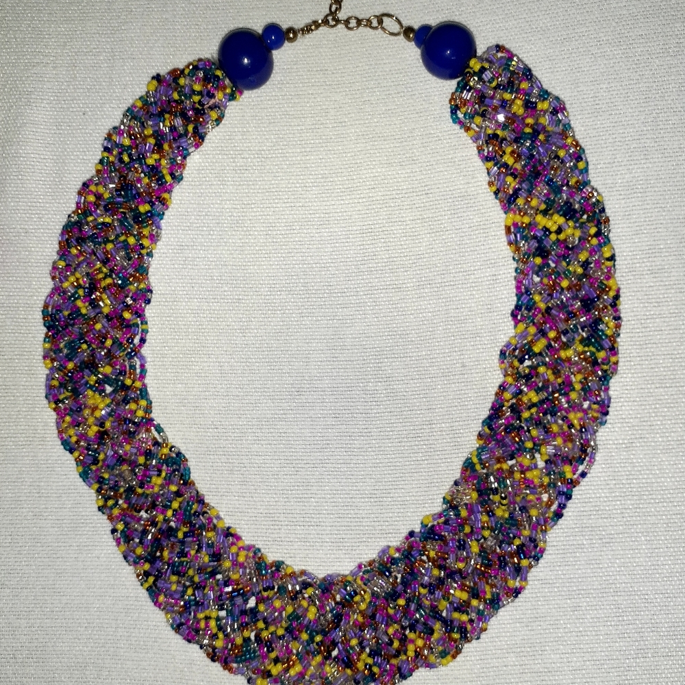 Beaded choker necklace